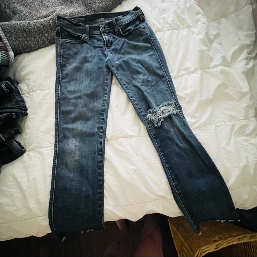 Citizens Of Humanity Dark Blue Boot Cut Jeans